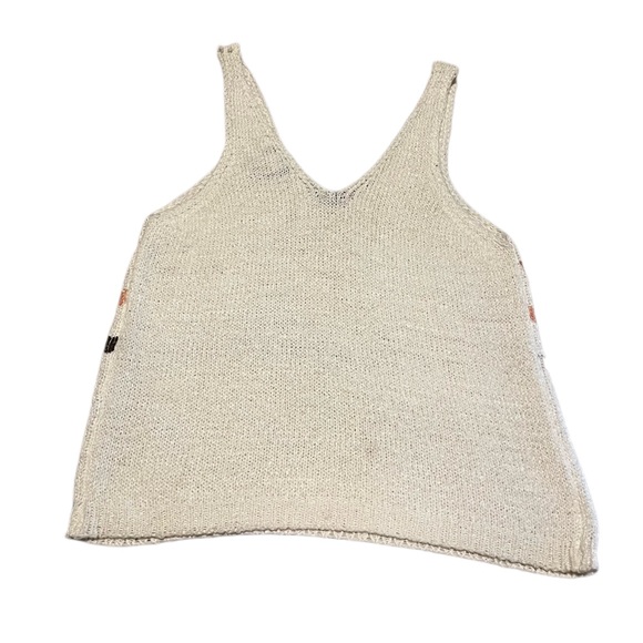 Sincerely Jules - Neutral Heart Cream Colored Knit Tank Top - Picture 7 of 8